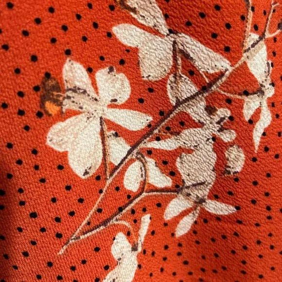 Sz S Ruffles & Floral & Dots Faux Wrap Front Challis Romper NWT - Picture 10 of 16